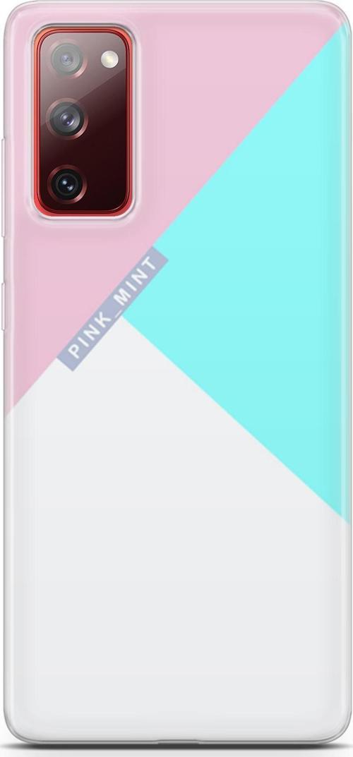 Samsung Galaxy S20 Fe Kılıf Orijinal Seri Typo 08 Pink Mint Baskılı Kılıf