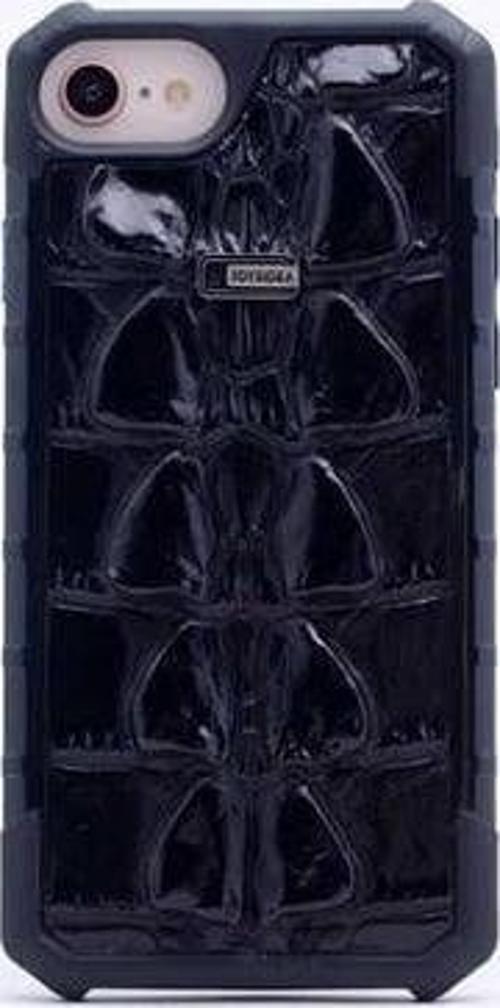 iPhone 6 Kılıf Crocow Kapak Timsah Deri Desenli Gerçek Deri Arka Kapak