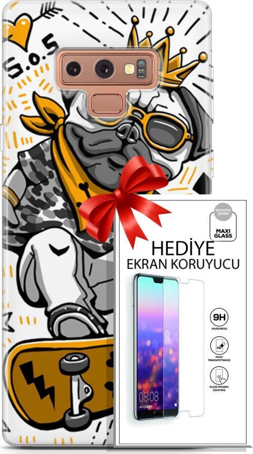 Samsung Galaxy Note 9 Kılıf Orijinal Seri Punky 09 Punk Pug Uv Kılıf Ve Ekran Koruyucu