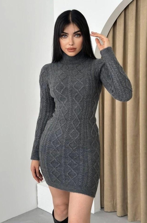 Livorna Boğazlı Mini Elbise