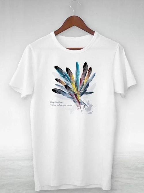 Unisex Baskılı Oversize T-Shirt - Beyaz