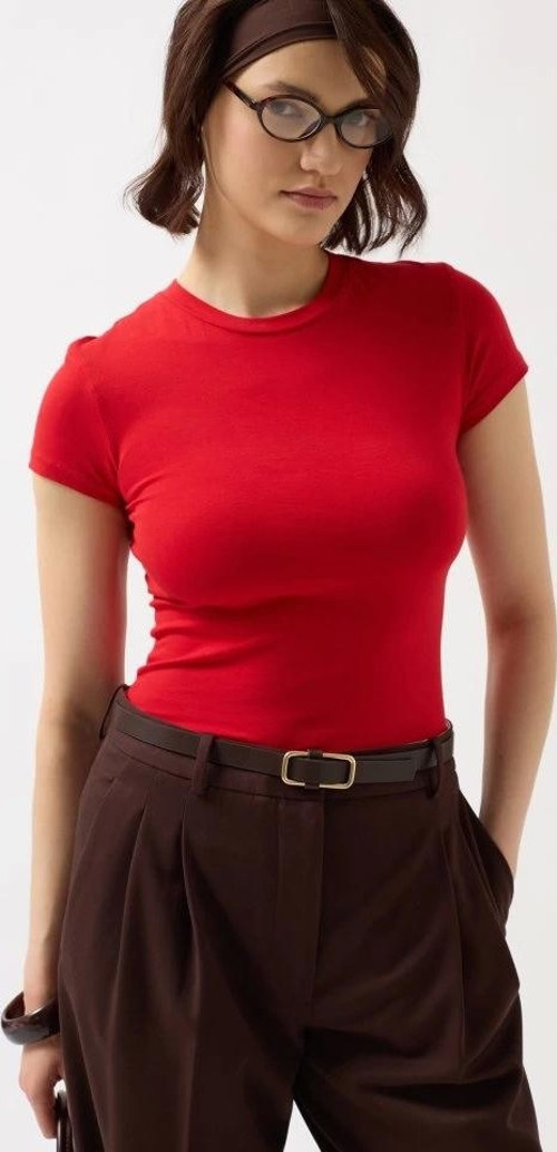 Likralı Basic T-Shirt