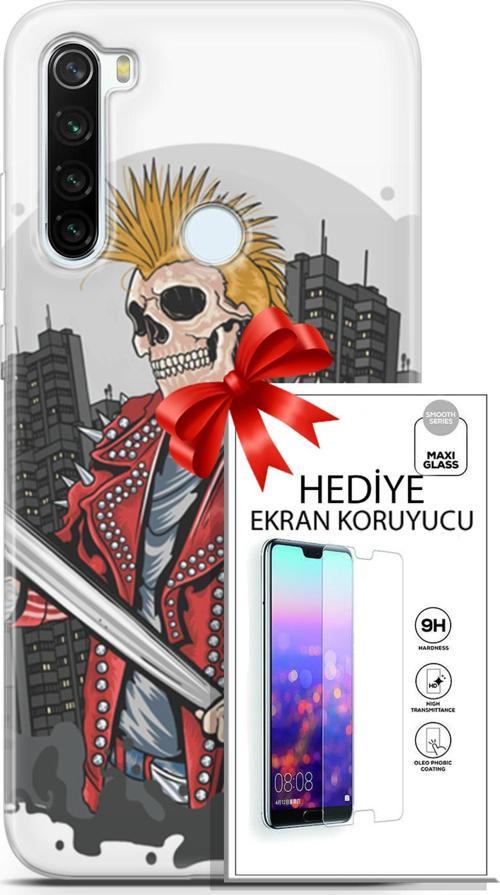 Xiaomi Redmi Note 8T Kılıf Orijinal Seri Punky 08 Punk Serseri Baskılı Kılıf + Ekran Koruyucu
