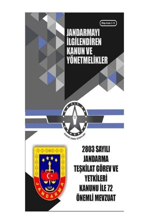 Askeri Sınav Kitapları Askeri Jandarmayı Ilgilendiren Kanun Ve Yönetmelikler Cep Kitabı C-13