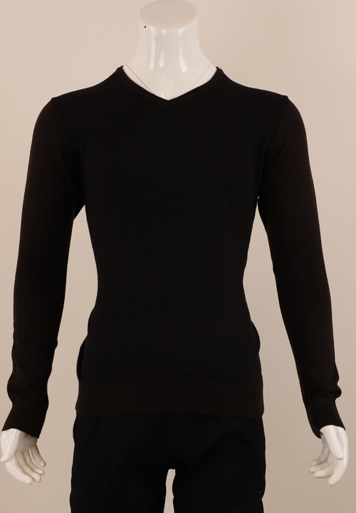 Slim Fit Yünlü Desenli Spor Triko