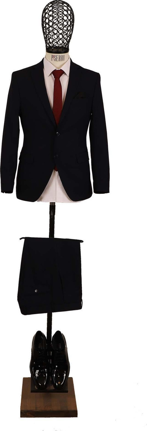 Slim Fit Koyu Lacivert Takım Elbise