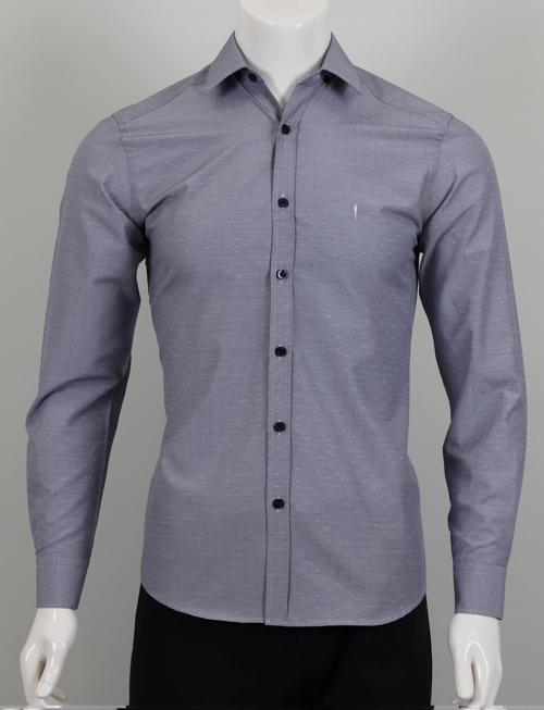 Uzun Kol Slim Fit Desenli Gömlek