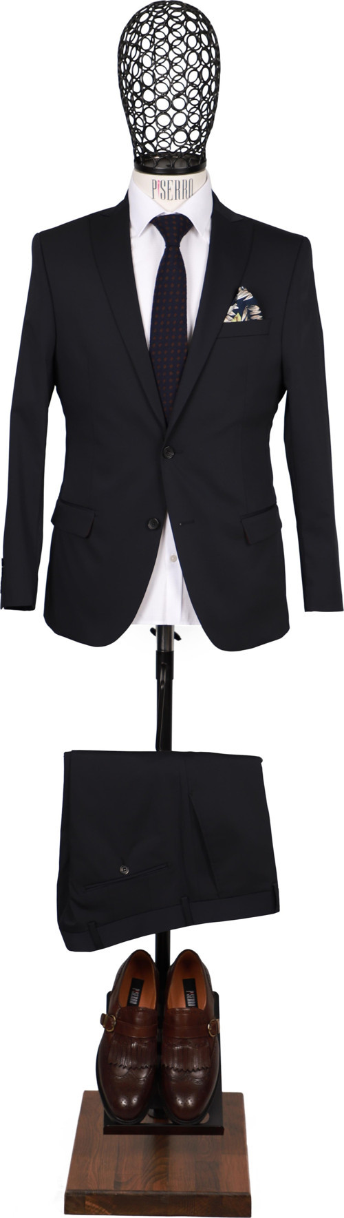 Slim Fit Lacivert Takım Elbise