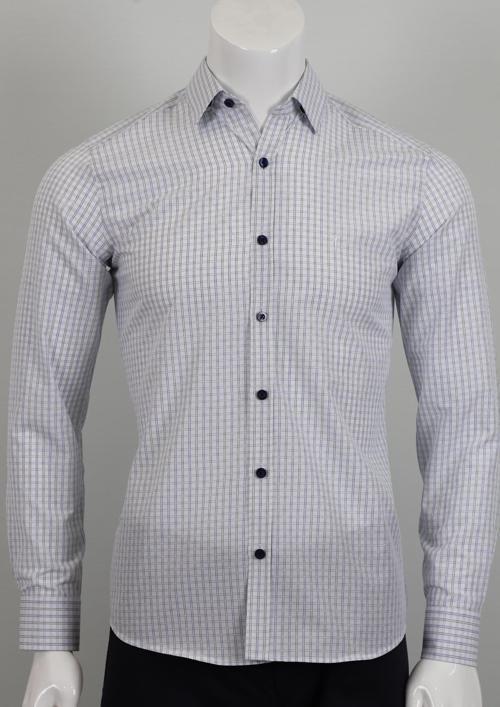 Uzun Kol Slim Fit Kareli Gömlek