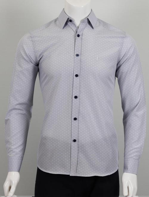 Uzun Kol Slim Fit Desenli Gömlek