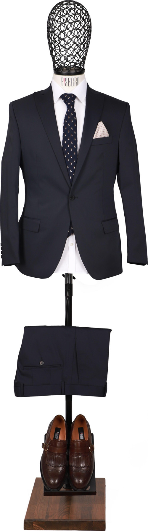 Slim Fit Lacivert Takım Elbise