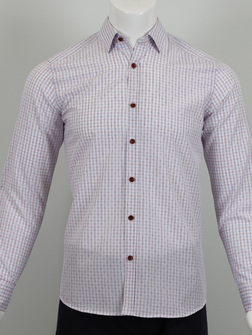 Uzun Kol Slim Fit Kareli Gömlek