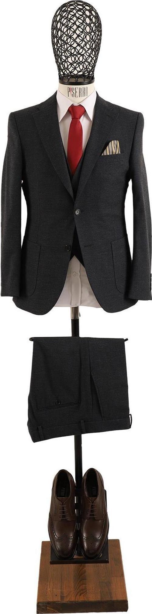 Yelekli Takım Elbise Slim Fit