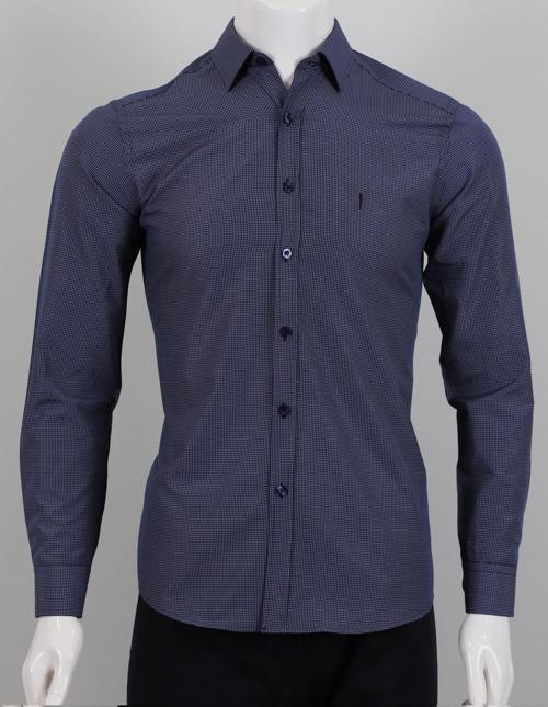 Uzun Kol Slim Fit Desenli Gömlek