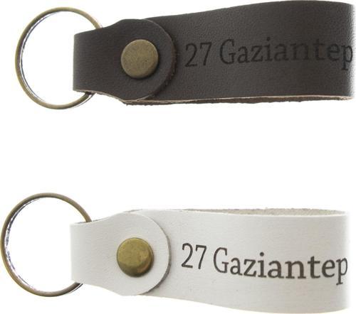 27 Gaziantep Yazılı İkili Set Deri Anahtarlık, Özel Günler İçin En Iyi Hediye, Şehir Anahtarlığı