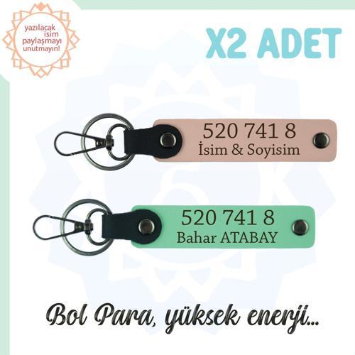 Yavru Ağzı-Yeşil, Adınıza Özel Huzur Veren Hediyelik 520 741 8 Sayısıyla Yüksek Enerji x2 Anahtarlık