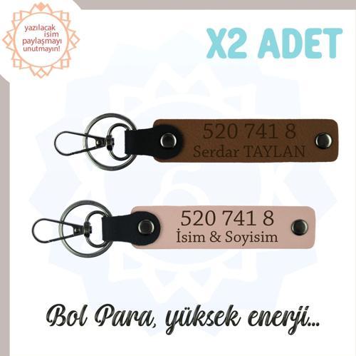 Yavru Ağzı-Açık Kahve, Size Özel Tasarım İsim Yazılı 520 741 8 Sayısıyla Denge ve Huzur Anahtarlığı