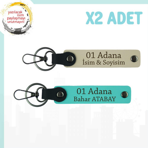 S Kahve-Turkuaz, Kişisel Dokunuş 01 Adana' ya Özgü Hediye Anlamlı, Hatıra İçin 2'li Anahtarlık Seti