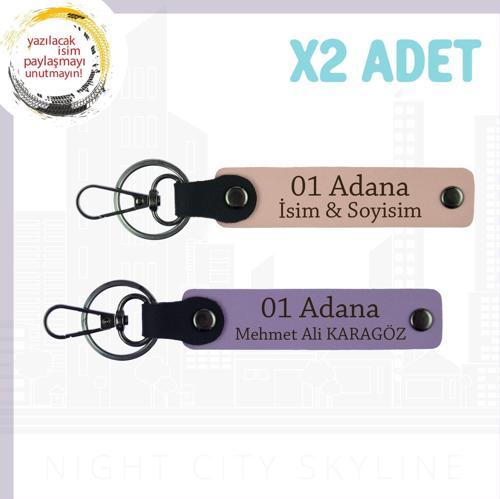 Yavru Ağzı-Mor Menekşe, Size Özel Tasarım, 01 Adanalıya Hediyelik Şık Tasarım, 2'li Anahtarlık Set