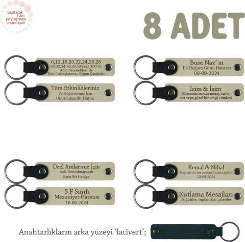SütlüKahve & Lacivert, Stadyum Işıltısını Seven Taraftar Grupları İçin, İsim Yazılı 8' li Anahtarlık