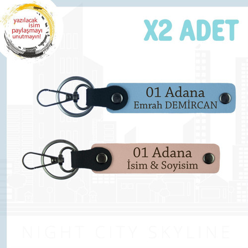 Yavru Ağzı-Gök Mavi, İsme Özel Hediye, Adana Ruhu Sevdiklerinize Özel Şehir Detaylı Anahtarlık Set