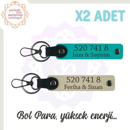 Turkuaz-Sütlü Kahve, Size Özel Tasarım 2'li Anahtarlık, Manevi Güç Veren Hediye İçin İdeal 520 741 8