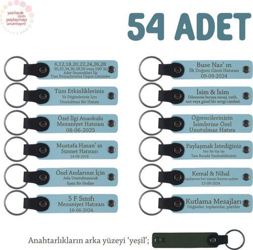 Gök Mavi & Yeşil, Söz ve Sözlenme Kutlamaları İçin, Yeni Çiftlere Hediyelik Anahtarlık 54' lü Set