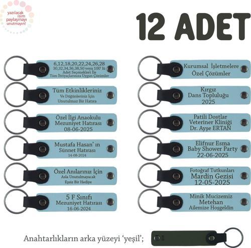 Gök Mavi & Yeşil, Lise Sınıflarına Anlamlı Bir Mezuniyet Hatırası 12'li Set, Anı Anahtarlığı