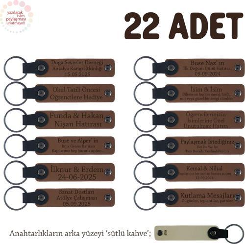 Kahverengi & S.Kahve, Mezuniyet Kutlaması İçin 22'li Anahtarlık Seti, Sadece Size Ve Öğrenciye Özel