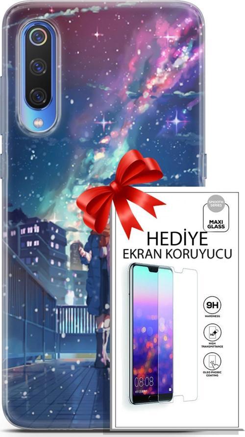 Xiaomi Mi 9 Kılıf Orijinal Seri Fantasy 10 Anime Kar Full Hd Kılıf + Ekran Koruyucu