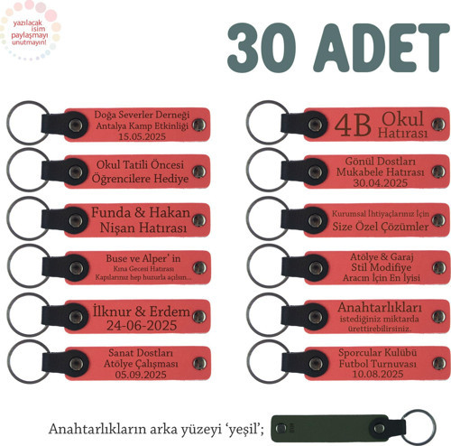 Nar Çiçeği, Futbol Takımları İçin Özel Üretim 30' lu Set, Hediyelik Taraftar Anahtarlıkları