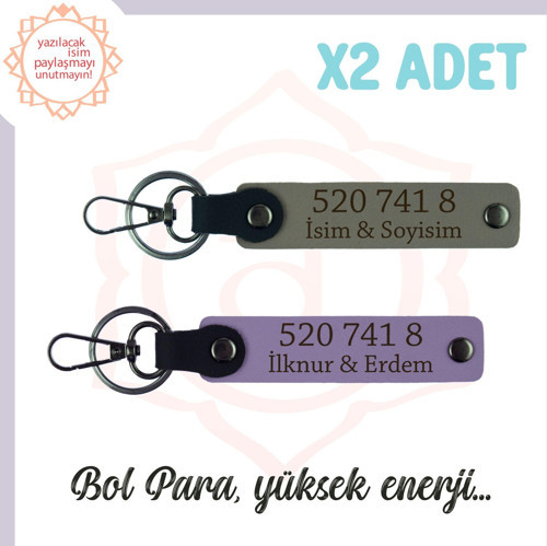 Kül Gri-Mor , İsminiz Yazılı, 520 741 8 Bolluk ve Başarı Sayılı, Hediyelik Enerji 2'li Anahtarlık