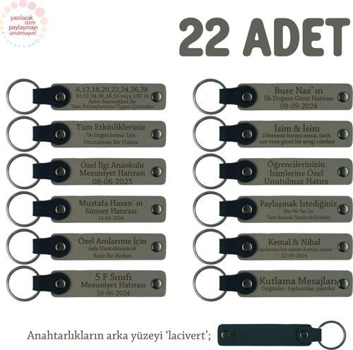 KülGri & Lacivert, Mezuniyet Partisi İçin Tüm Sınıfa Özel, 22' li Set, Muhteşem Hediyelik Anahtarlık