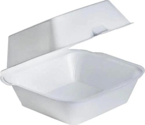Tek Kullanımlık Köpük Hamburger Kapaklı Kase Kutu - 15x15x8 Cm. - 100 Adet