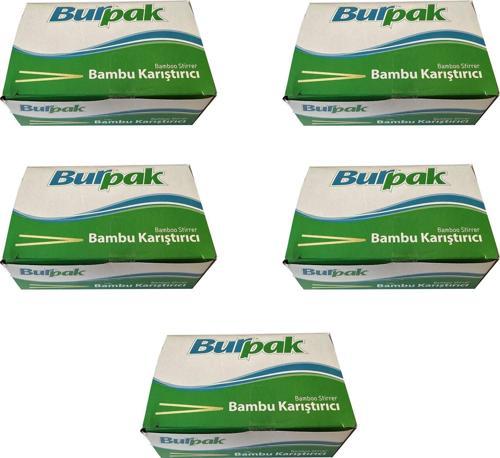 Tahta Ahşap Bambu Çay Kahve Karıştırıcı Çubuk Kaşık - 11 Cm. - 400 Adetlik 5 Paket
