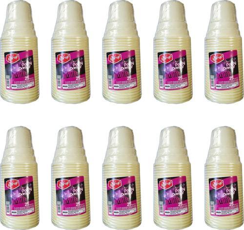 Party Dreams Parti Davet Piknik Renkli Plastik Sert Mika Bardak - Sarı - 25'li 10 Paket