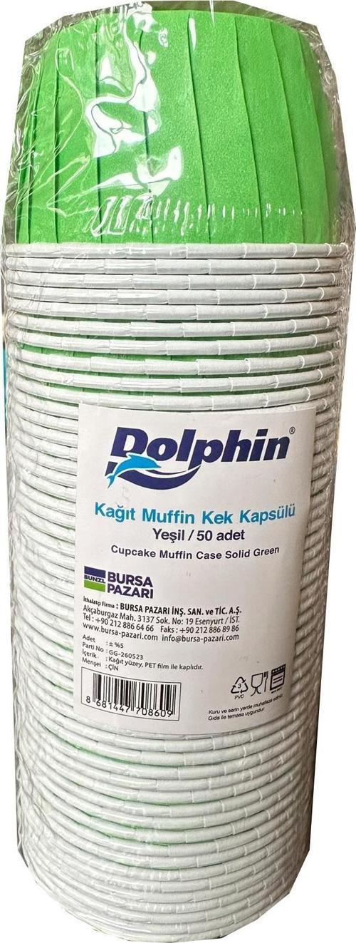 Muffin Kağıt Karton Yeşil Cupcake Kek Kalıbı Kapsülü Kabı - 50 Adetlik 1 Paket