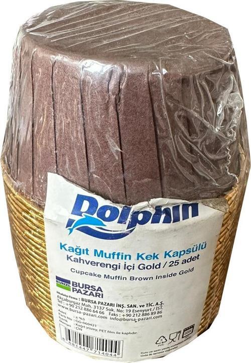 Muffin Kağıt Karton Altın Kahve Cupcake Kek Kalıbı Kapsülü Kabı - 25 Adetlik 1 Paket