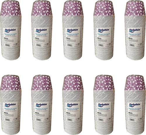 Muffin Kağıt Karton Mor Puantiyeli Cupcake Kek Kalıbı Kapsülü Kabı - 50 Adetlik 10 Paket