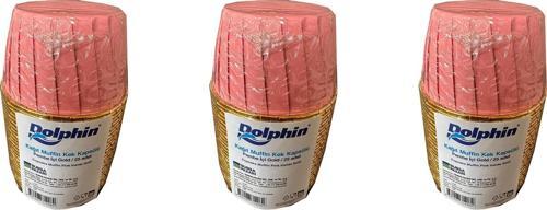 Muffin Kağıt Karton Pembe Altın Cupcake Kek Kalıbı Kapsülü Kabı - 25 Adetlik 3 Paket