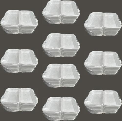 36/D Tek Kullanımlık Köpük İskender Kapaklı Kase Kutu - 23.5x15 Cm. - 20 Adetlik 10 Paket