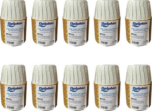 Muffin Kağıt Karton Altın Beyaz Cupcake Kek Kalıbı Kapsülü Kabı - 25 Adetlik 10 Paket