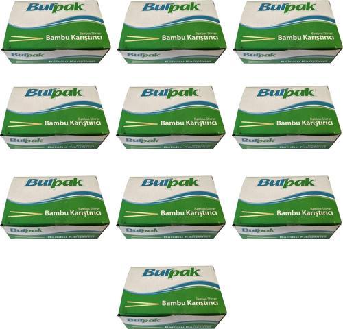 Tahta Ahşap Bambu Çay Kahve Karıştırıcı Çubuk Kaşık - 11 Cm. - 400 Adetlik 10 Paket