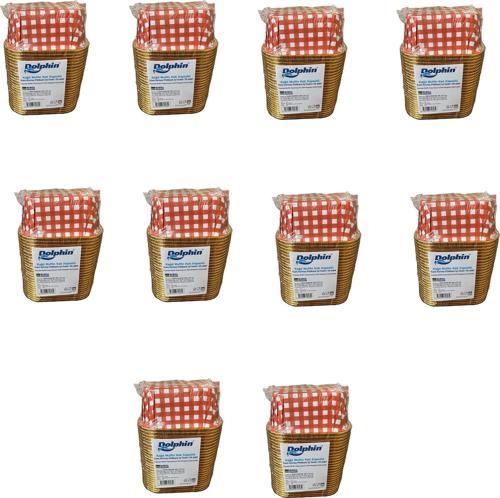 Muffin Kare Kağıt Kırmızı Puantiyeli Altın Kek Kalıbı Kapsülü Kabı - 25 Adetlik 10 Paket