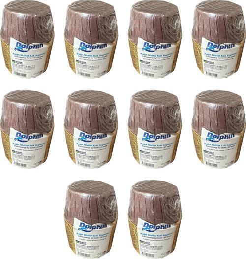 Muffin Kağıt Karton Altın Kahve Cupcake Kek Kalıbı Kapsülü Kabı - 25 Adetlik 10 Paket