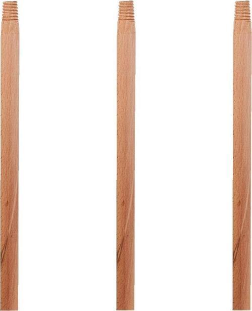 Gürgen Ahşap Vidalı Fırça Faraş Çeksil Süpürge Sap Sapı - 120 Cm. - 3 Adet