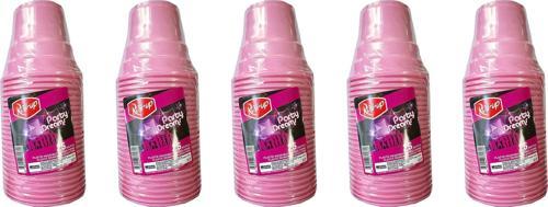 Party Dreams Parti Davet Piknik Renkli Plastik Sert Mika Bardak - Pembe - 25'li 5 Paket