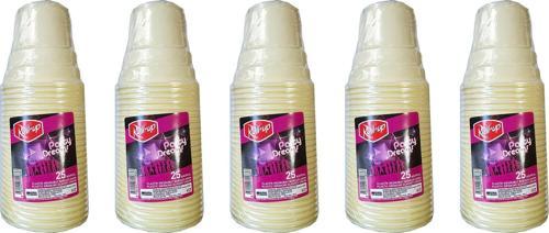 Party Dreams Parti Davet Piknik Renkli Plastik Sert Mika Bardak - Sarı - 25'li 5 Paket