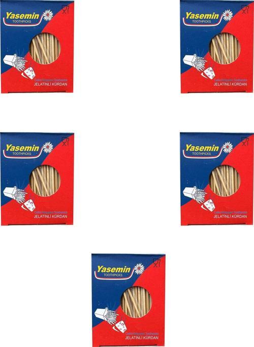 Jelatinli Kutulu Poşetli Ahşap Kürdan - 500 Adetlik 5 Paket