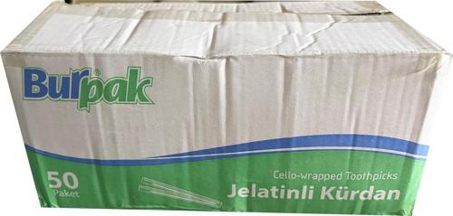 Jelatinli / Poşetli Ahşap Kürdan - 400 Adetlik 50 Paket